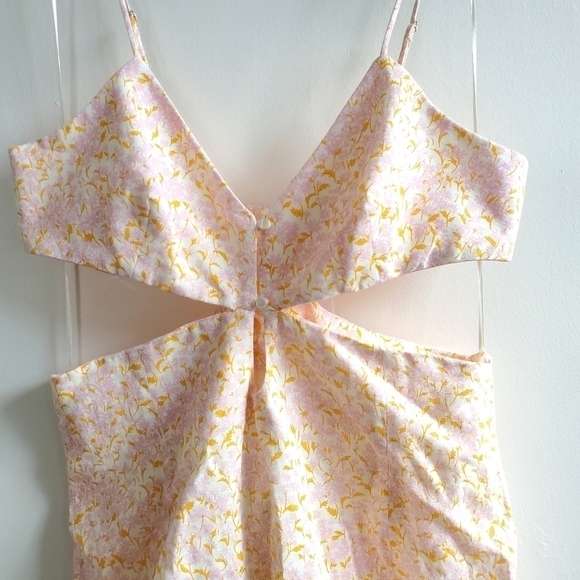 Zara Cutout New Spaghetti Straps Linen Blend Mini Dress Size XL - Picture 12 of 15